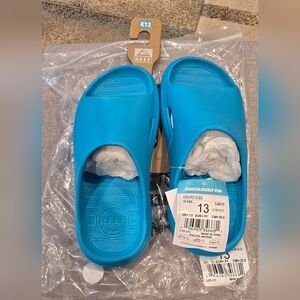 Reef Blue Kids' Slide Sandals Size 13